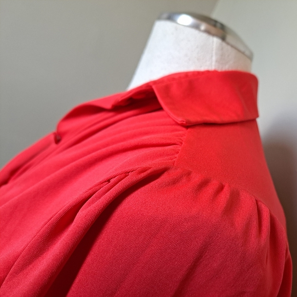 Vinatge Glenayr Red "Kitten" Blouse - Picture 3 of 6